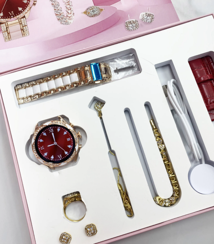 H9 Pro Ceramic White Smart Watch Fashion Jewelry Set