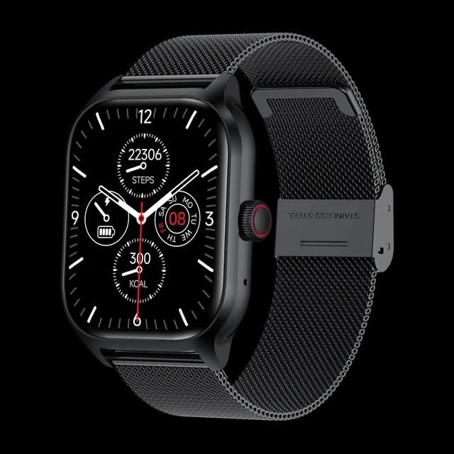 LT10 Black Mesh Bluetooth Call Sports Health Monitoring Watch