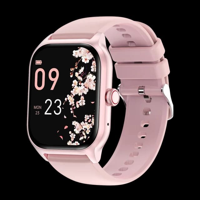 LT10 Pink Rubber Bluetooth Call Sports Health Monitoring Watch
